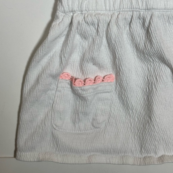 Daisy Fuentes Baby White Dress With Floral Embroidery Size 12M - Picture 4 of 6